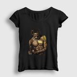 Presmono Astro Astroworld Travis Scott Siyah Kadın T-Shirt