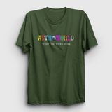 Presmono Astroworld V4 Travis Scott Haki Unisex T-Shirt