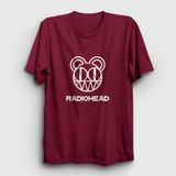 Presmono Bear Logo Radiohead Bordo Unisex T-shirt