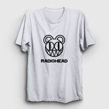 Presmono Beyaz Bear Logo Radiohead Unisex T-shirt