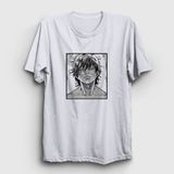 Presmono Beyaz Cool Anime Hanma Baki Unisex T-Shirt
