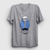 Presmono Blue Coat Sans Undertale Beyaz Unisex T-Shirt