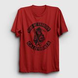 Presmono California Sons Of Anarchy Kırmızı Unisex T-Shirt