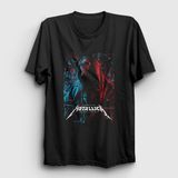 Presmono Cloak Metallica Siyah Unisex T-Shirt