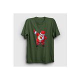 Presmono Dabbing Noel Baba Santa Claus Yılbaşı Haki Unisex T-shirt