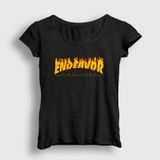 Presmono Endeavor Anime Boku No Hero Academia Kadın T-shirt