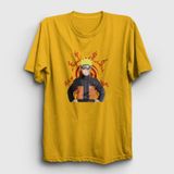 Presmono Fuinjutsu Anime Naruto Sarı Unisex T-shirt