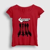Presmono Gang Film Otomatik Portakal A Clockwork Orange Kırmızı Kadın T-Shirt