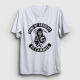 Presmono İstanbul Sons Of Anarchy Beyaz Unisex T-shirt