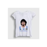 Presmono Kadın Futbol Sky Maradona T-shirt