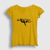 Presmono Kadın Logo Tupac Shakur T-shirt