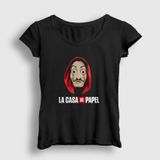 Presmono Kadın Mask La Casa De Papel T-shirt