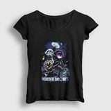 Presmono Kadın Siyah Poster Murder Drones T-Shirt - L