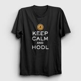 Presmono Keep Calm And Hodl Bitcoin Siyah Unisex T-Shirt
