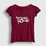 Presmono Kırmızı Logo My Chemical Romance Kadın T-Shirt
