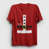 Presmono Kostüm Noel Baba Santa Claus Yılbaşı Kırmızı Unisex T-shirt