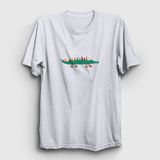 Presmono Little Alligator Timsah Beyaz Unisex T-shirt