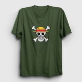 Presmono Logo Anime One Piece Kırmızı Unisex T-shirt
