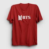 Presmono Logo Bts Kırmızı Unisex T-Shirt