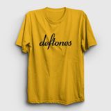 Presmono Logo Deftones Sarı Unisex T-shirt
