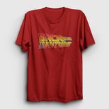 Presmono Logo Film Geleceğe Dönüş Back To The Future Kırmızı Unisex T-shirt