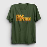 Presmono Logo Film Pulp Fiction Haki Unisex T-Shirt