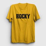 Presmono Logo Film Rocky Sarı Unisex T-shirt