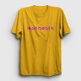 Presmono Logo Iron Maiden Sarı Unisex T-Shirt