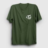 Presmono Logo K-Pop Twice Haki Kadın T-shirt