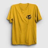 Presmono Logo K-Pop Twice Sarı Unisex T-Shirt