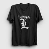 Presmono Logo L V3 Anime Death Note Beyaz Unisex T-shirt