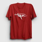 Presmono Logo Tupac Shakur Kırmızı Unisex T-shirt