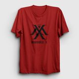 Presmono Logo V2 K-Pop Monsta X Kırmızı Unisex T-Shirt