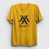 Presmono Logo V2 K-Pop Monsta X Sarı Unisex T-Shirt