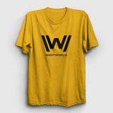 Presmono Logo V2 Westworld Sarı Unisex T-Shirt