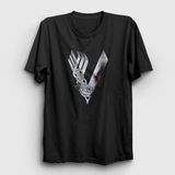 Presmono Logo Vikings Siyah Unisex T-Shirt
