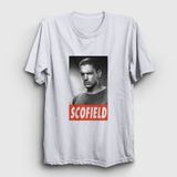 Presmono Michael Scofield Prison Break Beyaz Unisex T-shirt