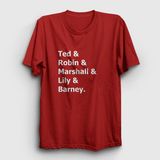 Presmono Names How I Met Your Mother Kırmızı Unisex T-Shirt