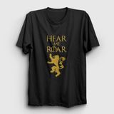 Presmono Roar Game Of Thrones Siyah Unisex T-Shirt