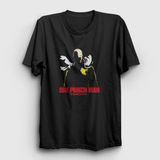 Presmono Saitama Anime One Punch Man Siyah Unisex T-Shirt