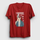 Presmono Shotou Anime Boku No Hero Academia Kırmızı Unisex T-Shirt