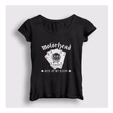 Presmono Siyah Aces Motörhead Kadın T-Shirt