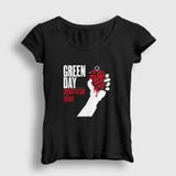 Presmono Siyah American Idiot Green Day Kadın T-Shirt