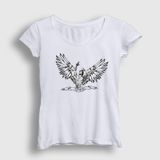 Presmono Siyah Angel Gym Fitness Zyzz Kadın T-shirt