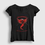 Presmono Siyah Angel The Offspring Kadın T-Shirt