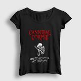 Presmono Siyah Butchered At Birth Cannibal Corpse Kadın T-Shirt