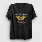 Presmono Siyah Classics Aerosmith Kadın T-Shirt