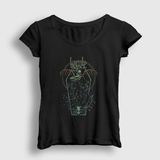 Presmono Siyah Coffin Lamb Of God Kadın T-Shirt