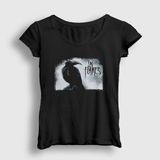 Presmono Siyah Fading In Flames Kadın T-Shirt