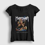 Presmono Siyah Hail To England Manowar Kadın T-Shirt